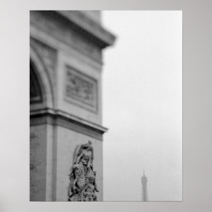 Poster Europe, France, Paris. Arc de Triomphe et 2