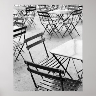Poster Europe, France, Paris. Chaises, Jardin du 3
