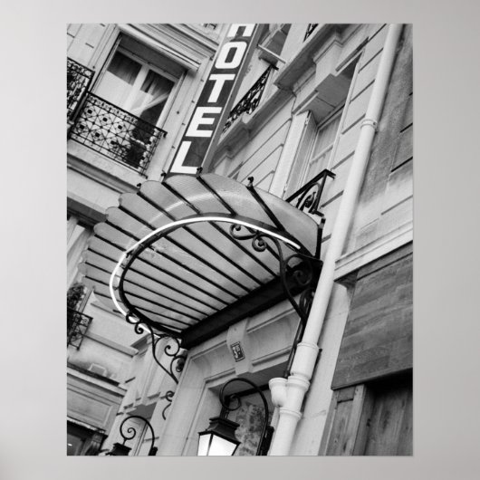 Poster Europe, France, Paris. Détail de l'hôtel Rive Gauc (Devant)