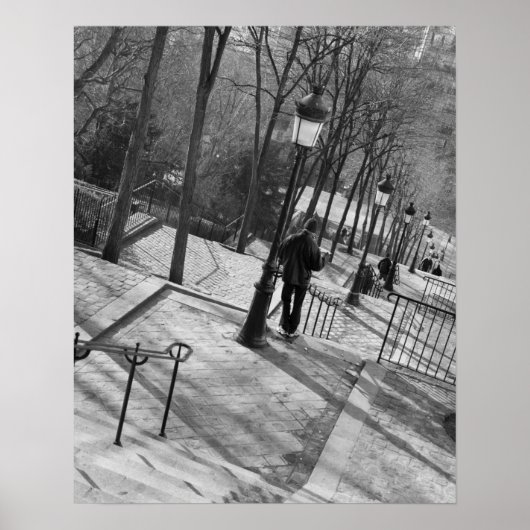 Poster Europe, France, Paris, Montmartre : Bonjour (Devant)