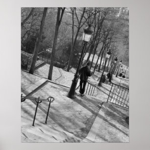 Poster Europe, France, Paris, Montmartre : Le matin