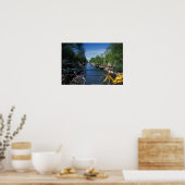 Poster Europe, Hollande, Amsterdam, vélo jaune et (Cuisine)