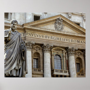 Poster Europe, Italie, Rome. Basilique Saint-Pierre (auss