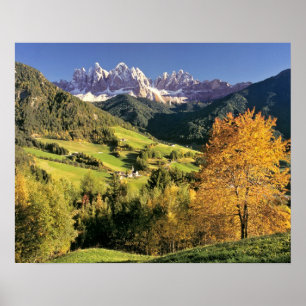 Poster Europe, Italie, Santa Magdalena. Le minuscule