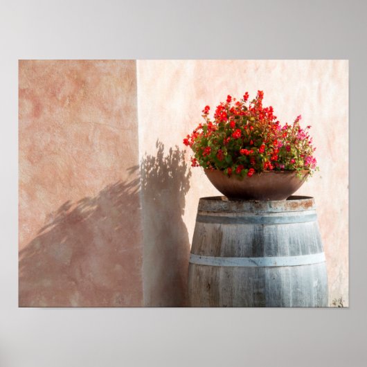 Poster Europe, Italie, Toscane. Pot à fleurs (Devant)