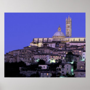 Poster Europe, Italie, Toscane, Sienne. 13e C. Duomo et