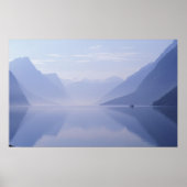 Poster Europe, Norvège. Murs verticaux reflétés dans (Devant)