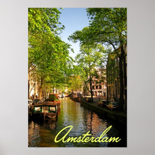 Poster Europe Pays-Bas Amsterdam Canal (Devant)