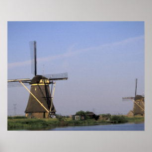 Poster Europe, Pays-Bas, Zuid Holland, Kinderdijk.