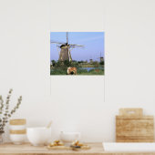 Poster Europe, Pays-Bas, Zuid Holland, Kinderdijk. 2 (Cuisine)