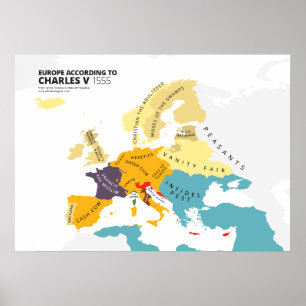 Poster Europe Selon Charles V, Saint Empereur Romain