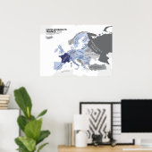 Poster Europe Selon la France (Bureau à domicile)