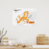 Poster Europe selon la Grèce (Cuisine)