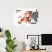 Poster Europe Selon la Hongrie (Bureau à domicile)