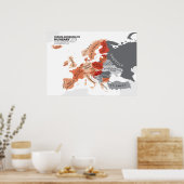 Poster Europe Selon la Hongrie (Cuisine)