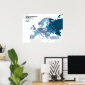 Poster Europe selon la Russie (Bureau à domicile)