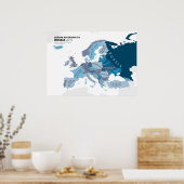 Poster Europe selon la Russie (Cuisine)