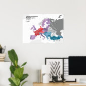 Poster Europe Selon la Turquie (Bureau à domicile)
