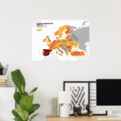 Poster Europe Selon l'Espagne (Bureau à domicile)