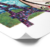 Poster Europe vintage Voyage Paris Venise, Rome, Grèce (Coin)