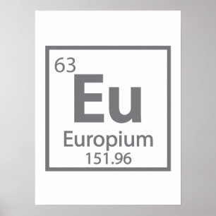 Poster Europium - Europe Science Periodic Design