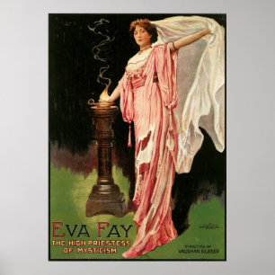 Poster Eva Fay ~ The High Priestess of Mysticism Magic