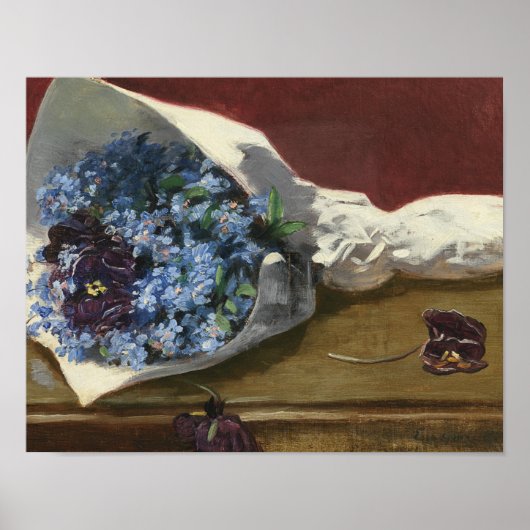 Poster Eva Gonzales - Le Bouquet des fleurs (Devant)