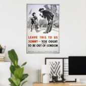 Poster Evacuation - Laissez-Nous Ça, Sonny (Bureau à domicile)