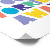 Poster ÉVACUEZ VOS SOUCIS Signe de salle de bain (Coin)