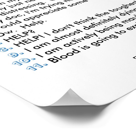 Poster Évaluez votre douleur (Coin)