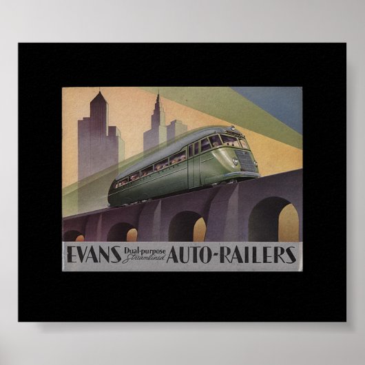 Poster Evans Auto Railers 1930 (Devant)