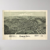 Poster Evans City, Pennsylvanie (1900) (Devant)