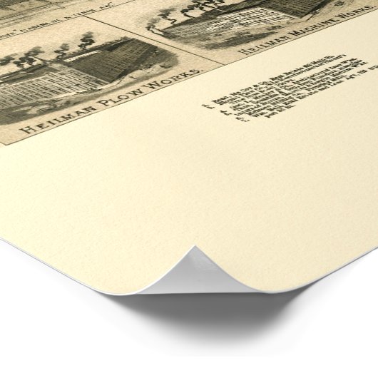 Poster Evansville, IN Panoramic Map - 1888 (Coin)