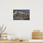 Poster Evansville, Indiana - Scènes de grandes lettres (Cuisine)