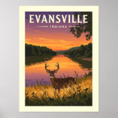 Poster Evansville Indiana vintage (Devant)