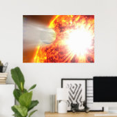 Poster Evaporation de l'atmosphère de Hd 189733b (Bureau à domicile)