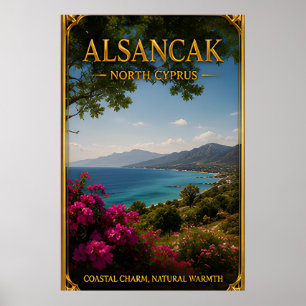 Poster Évasion de la montagne maritime d'Alsancak Chypre