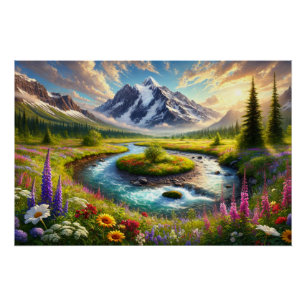 Poster Évasion Éthérée de la Montagne - Symphonie de la N