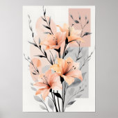 Poster Évasion Fleurie Pastel (Devant)