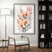 Poster Évasion Fleurie Pastel