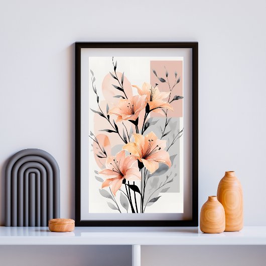 Poster Évasion Fleurie Pastel