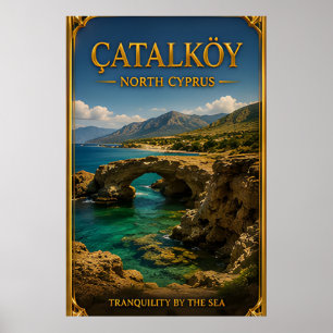 Poster Évasion méditerranéenne de Catalkoy Chypre du Nord