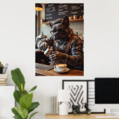 Poster Éveil brassé : Bulldog Derrière les haricots (Bureau à domicile)