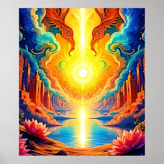 Poster Éveil Divin de la Ville Lumière (Devant)