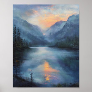 Poster Éveil Éthéré : Une Réflexion Baignée de Soleil sur