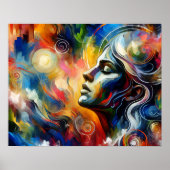 Poster "Éveil Ethérée - Art Soul Abstrait" Vibrant (Devant)