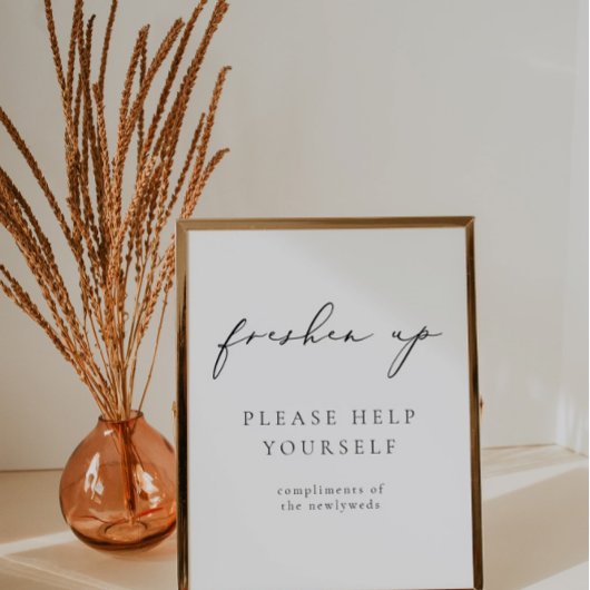 Poster EVELYN Moderne Élégante calligraphie Freshen Up Po