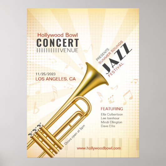 Poster Événement de jazz/musique Smooth (Devant)