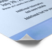 Poster Événement décontracté motif bleu jaune abstrait (Coin)