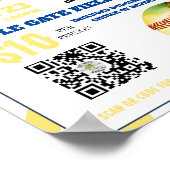 Poster événement softball collecte de fonds école entraîn (Coin)